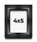 4x5 Modern Shadow Box 1.5" Depth Black Picture Frame - UV Acrylic, Backing, Hanging Hardware